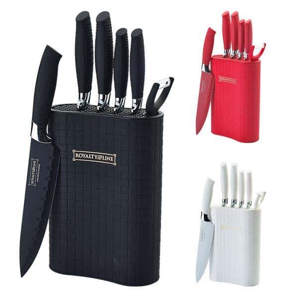 Knife set from Royalty Line (5 pieces + peeler) | Bowlift