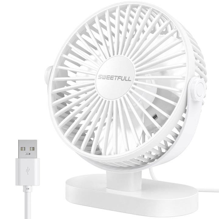 6.5 Inch USB Small Desk Fan for Home Office Car Outdoor Travel | Bowlift