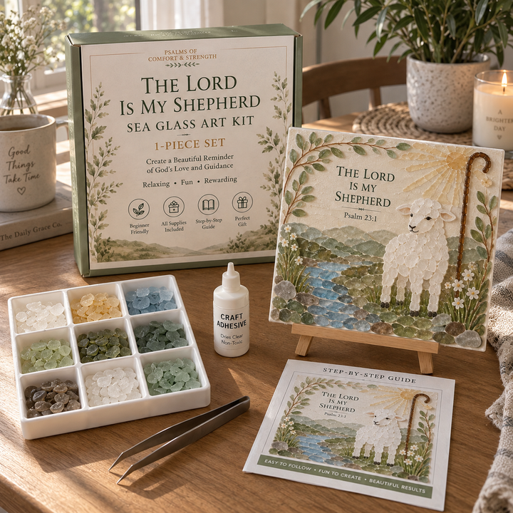 BowLift | Psalms of Comfort & Strength Sea Glass Art Kit