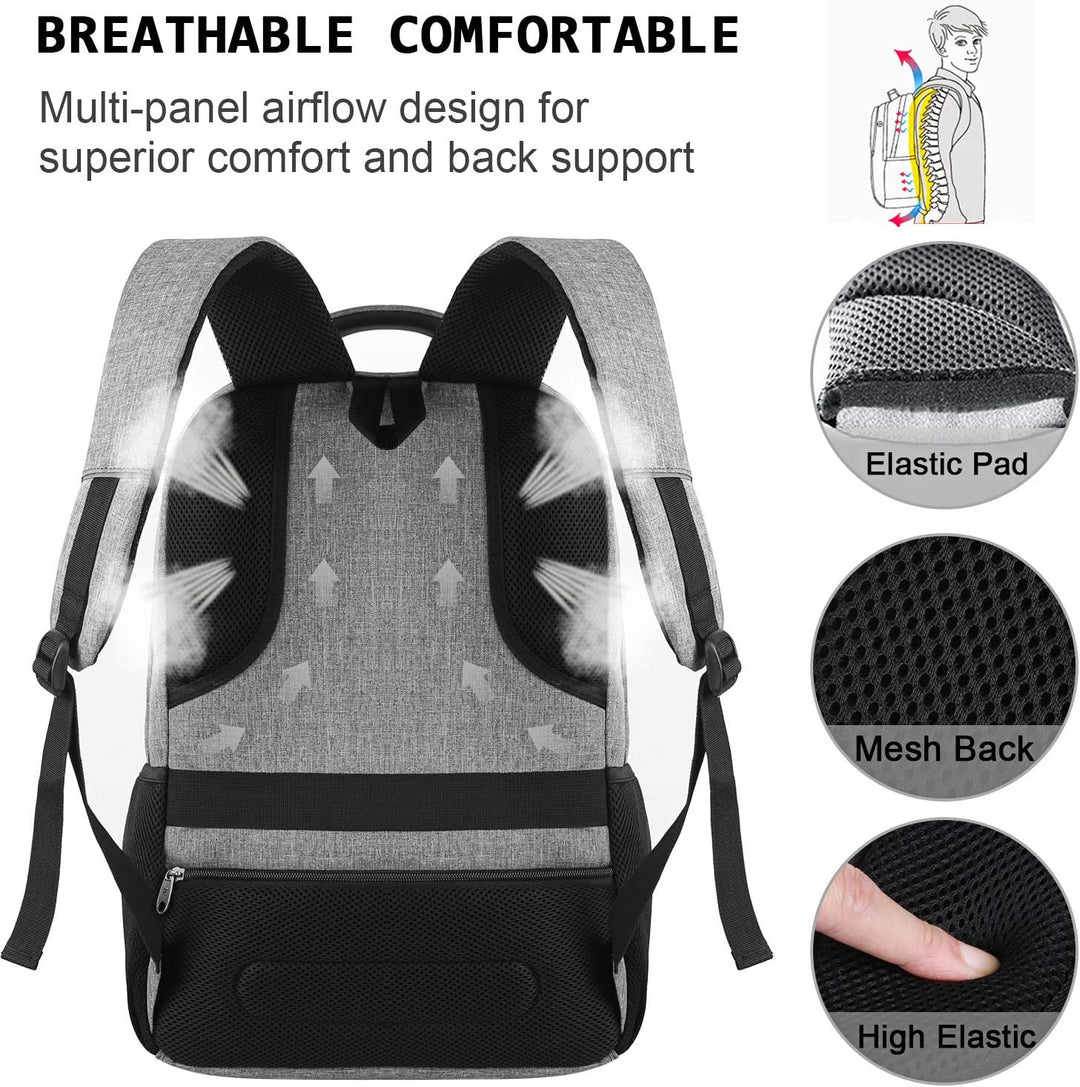 Slim Anti-Theft Laptop Backpack with USB Charging Port | Bowlift
