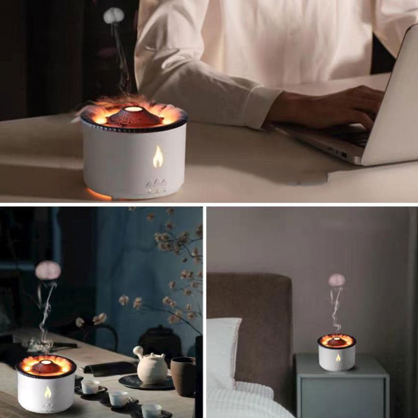 BowLift | LAVAMIST – Flame Humidifier & Aromatherapy Diffuser with Soothing Ambient Light