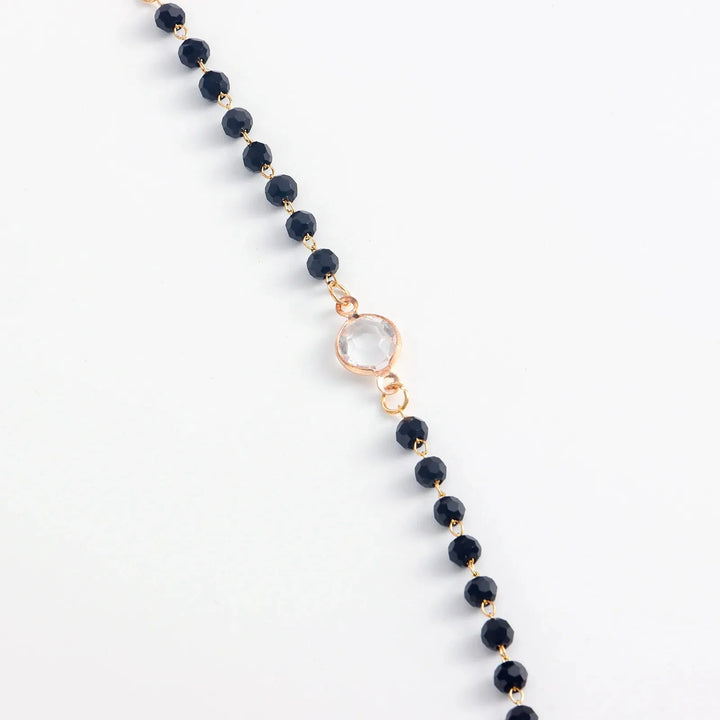 BowLift | Layered Black Crystal Necklace