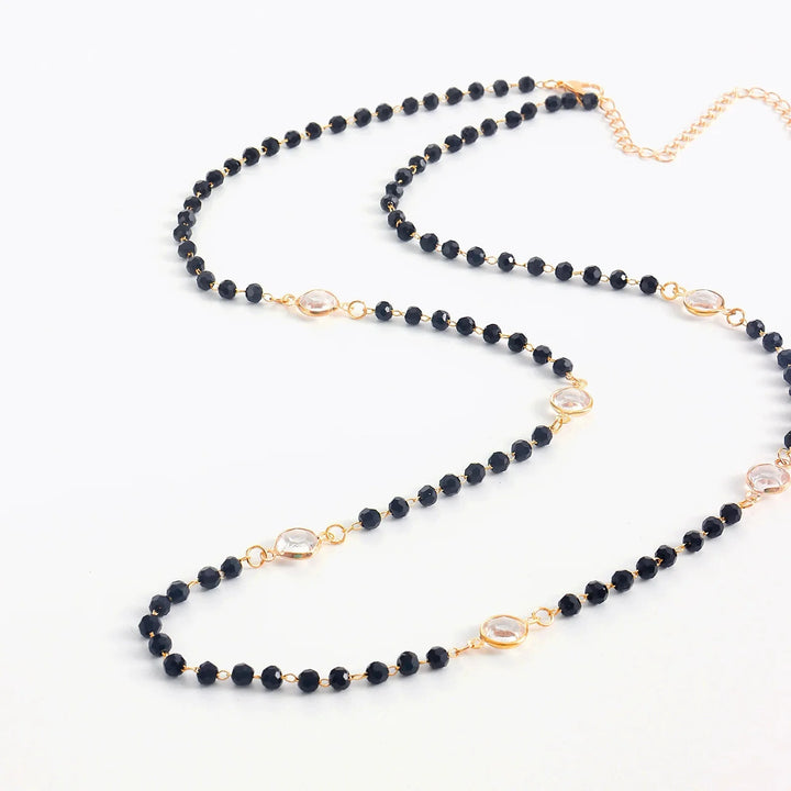 BowLift | Layered Black Crystal Necklace