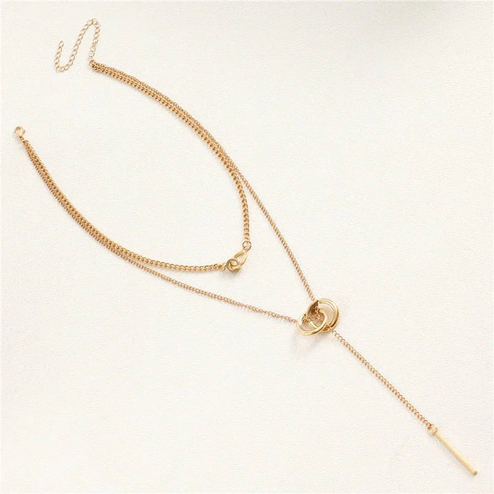 BowLift | Layered Dual Circle Chain Necklace