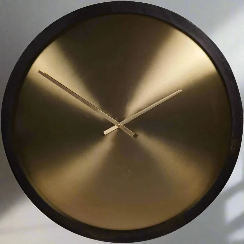 BowLift | Sloa - Elegant Wall Clock in Brass and Black