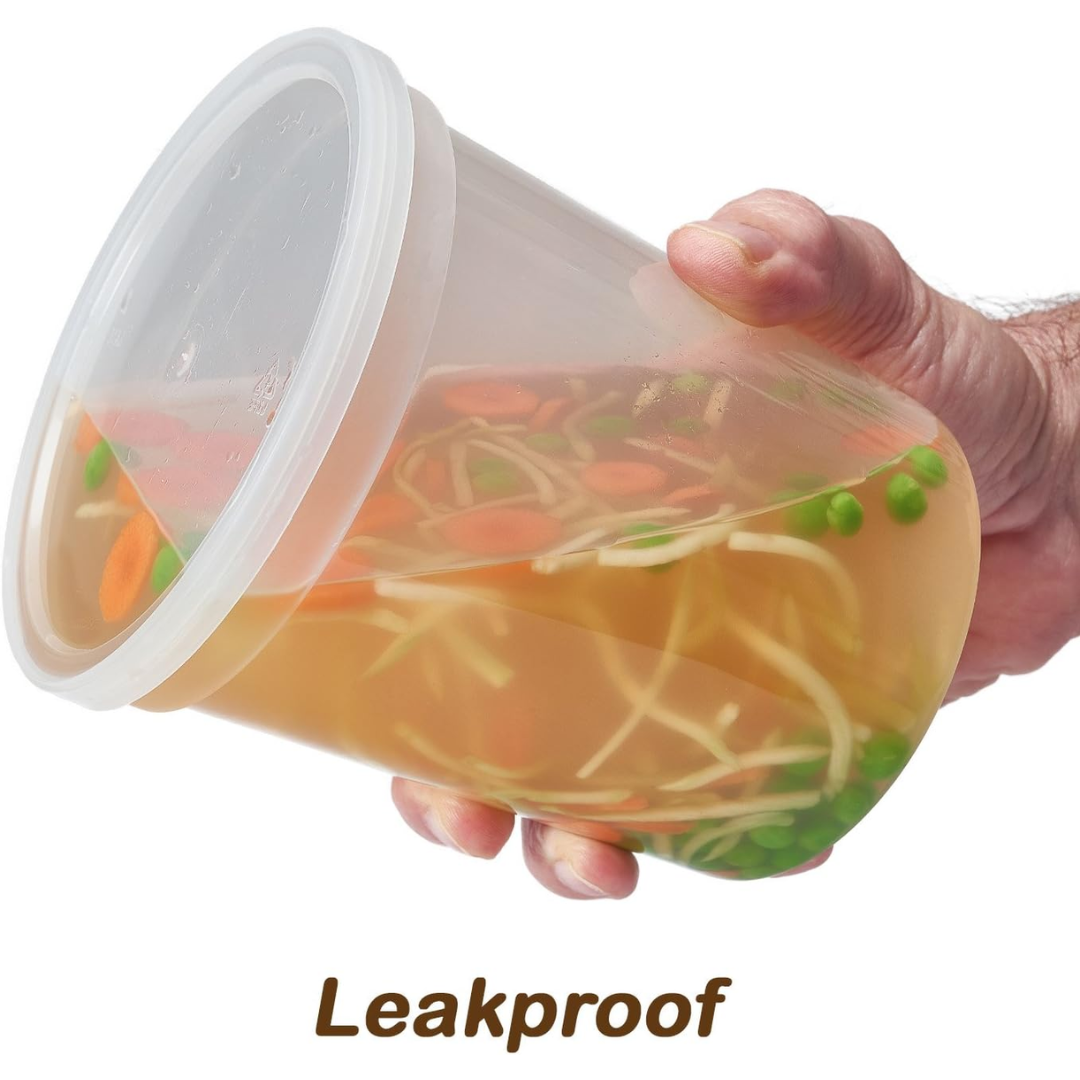 BowLift | Leak-proof Deli Containers with Lids – 30 Pieces