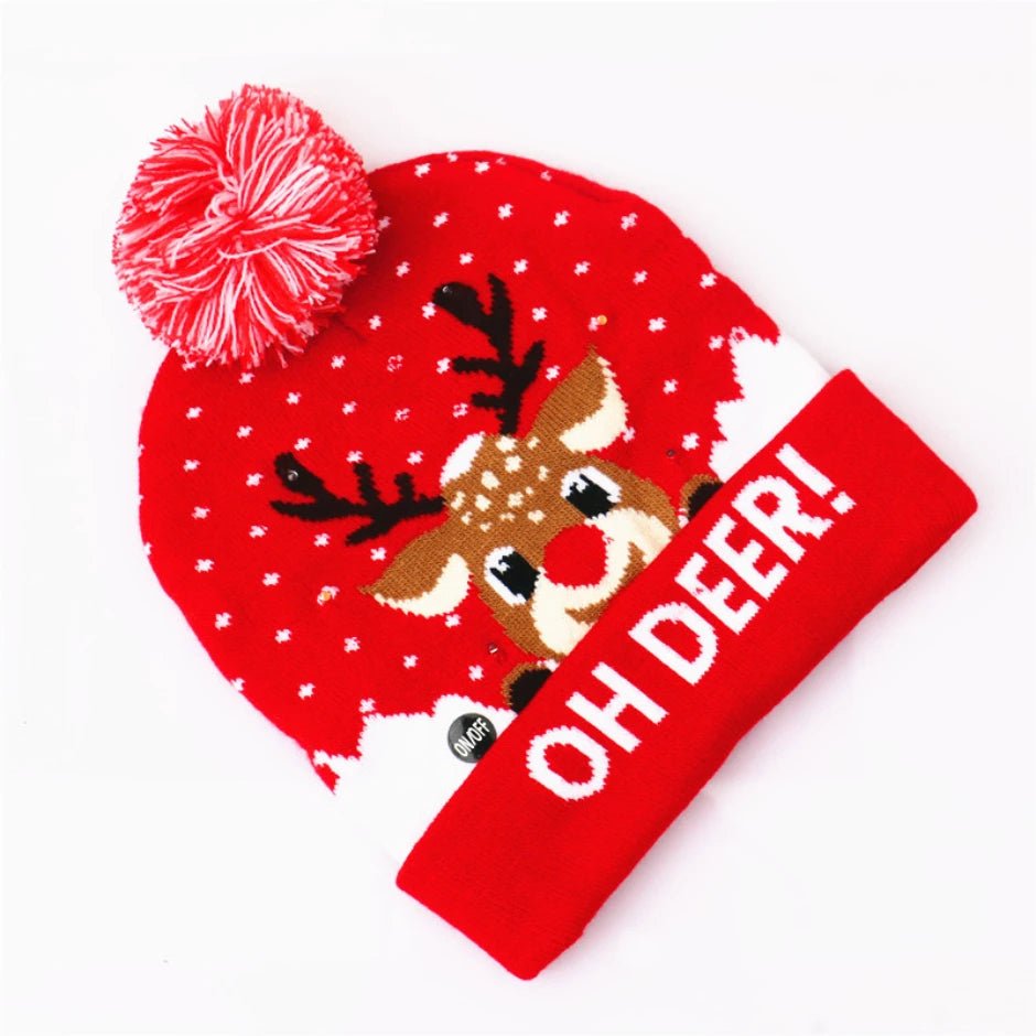 BowLift | LED Christmas Beanie - Unisex Knitted Beanie  for Christmas and New Year
