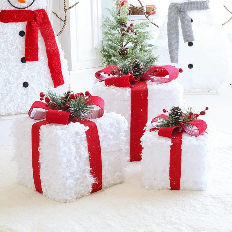 BowLift | LED Christmas Christmas Tree, Snowman or Gift Box Decoration – Snowman & Fawn Tree Decorations, Perfect Holiday Ornaments & New Year Gifts