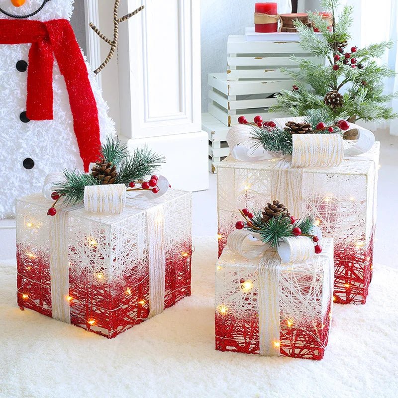 BowLift | LED Christmas Christmas Tree, Snowman or Gift Box Decoration – Snowman & Fawn Tree Decorations, Perfect Holiday Ornaments & New Year Gifts
