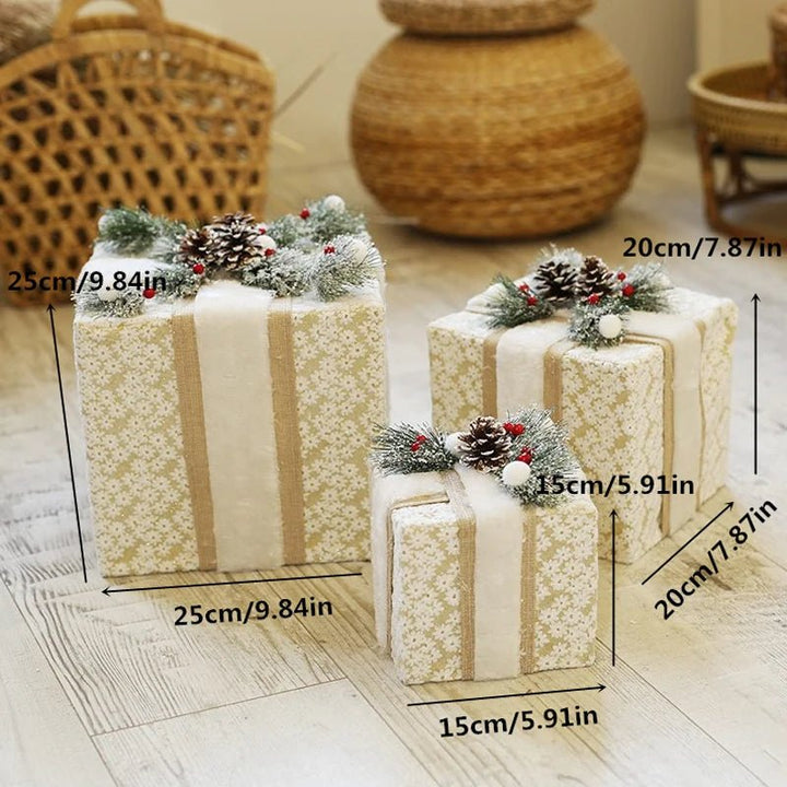 BowLift | LED Christmas Christmas Tree, Snowman or Gift Box Decoration – Snowman & Fawn Tree Decorations, Perfect Holiday Ornaments & New Year Gifts
