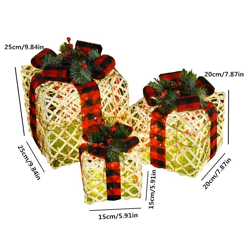BowLift | LED Christmas Christmas Tree, Snowman or Gift Box Decoration – Snowman & Fawn Tree Decorations, Perfect Holiday Ornaments & New Year Gifts