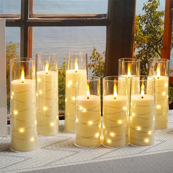 BowLift | LED Flameless Candles – Battery-Powered Acrylic Lights for Wedding, Halloween & Christmas Décor