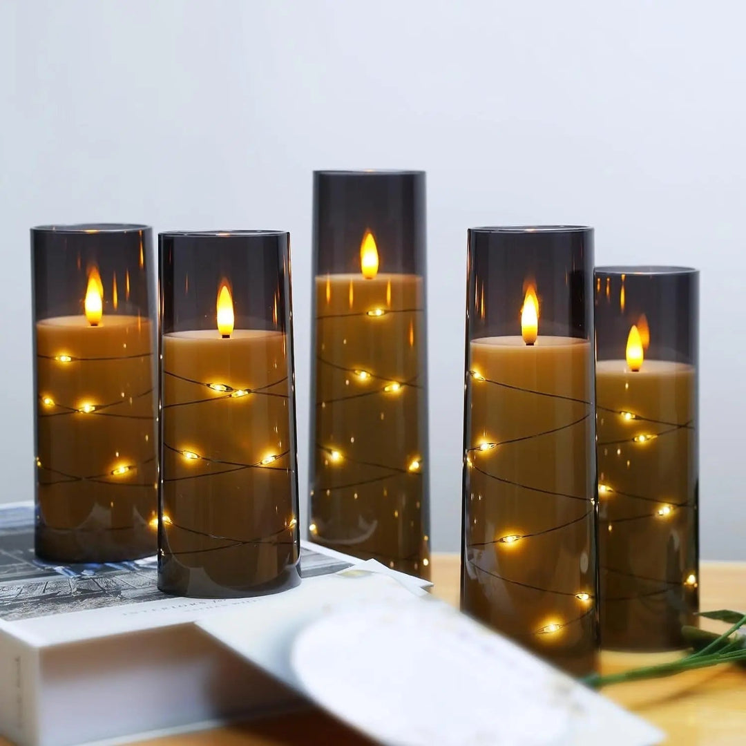 BowLift | LED Flameless Candles – Battery-Powered Acrylic Lights for Wedding, Halloween & Christmas Décor