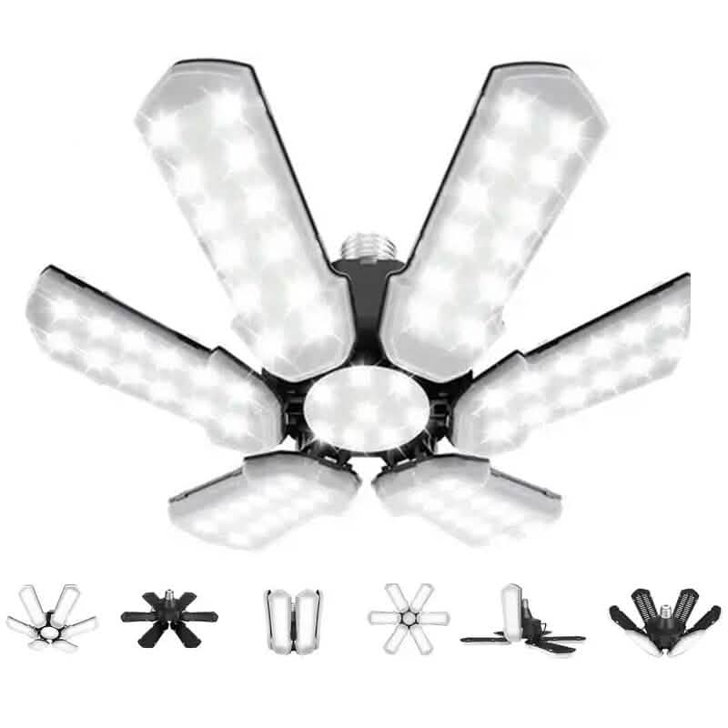 BowLift | LED Garage Ceiling Lights 150W 15000LM 6500K with 6+1 deformable Panels
