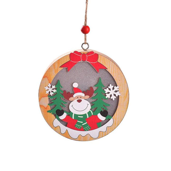 BowLift | LED Wooden Christmas Ornaments – Festive Christmas Tree Decorations, Perfect for Holiday DIY Gifts & New Year Decor