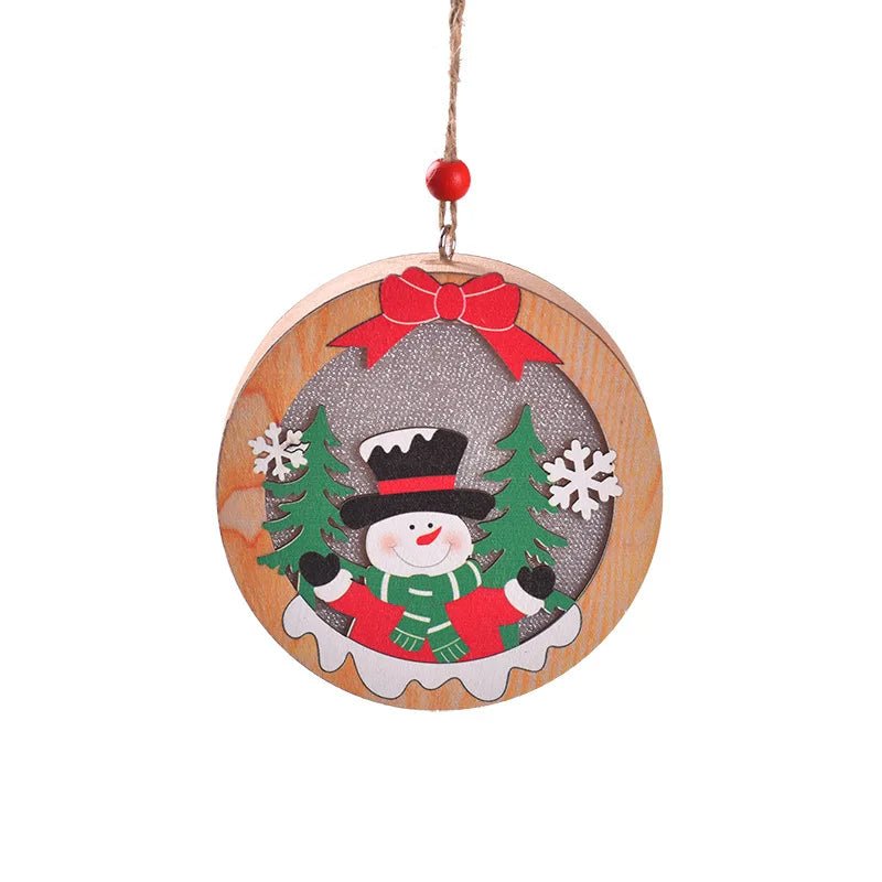 BowLift | LED Wooden Christmas Ornaments – Festive Christmas Tree Decorations, Perfect for Holiday DIY Gifts & New Year Decor