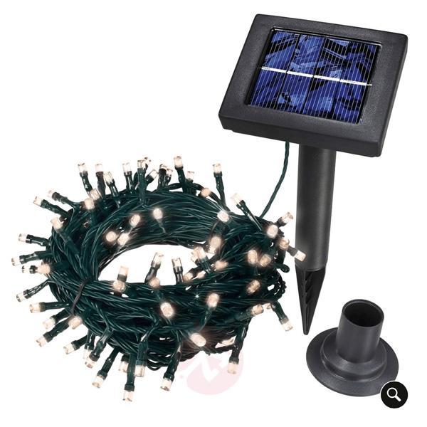 LED string lights solar-powered with 100 LED (multiple colors) - 9 meters | Bowlift