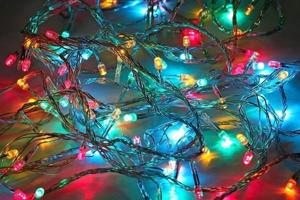 LED string lights solar-powered with 100 LED (multiple colors) - 9 meters | Bowlift