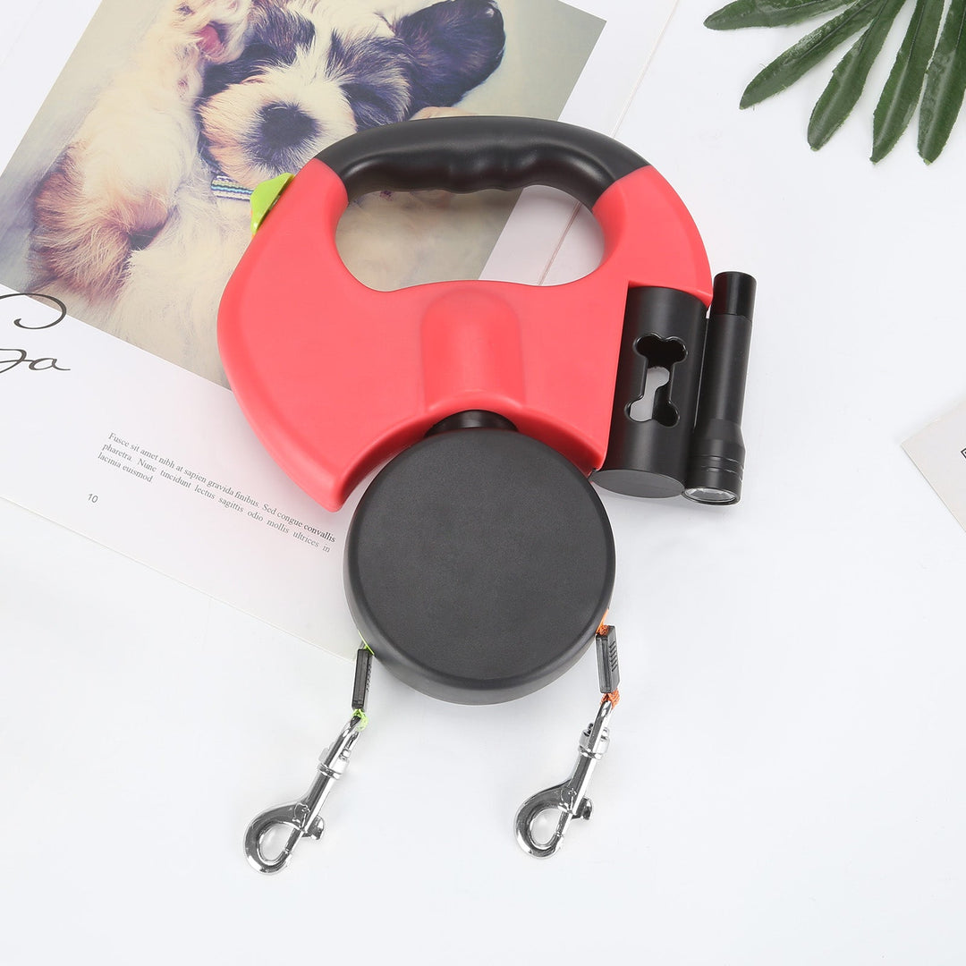 DuoLijn LED Dual Retractable Leash for Dogs and Cats with 360° Rotation Mechanism 3 Meters | Bowlift