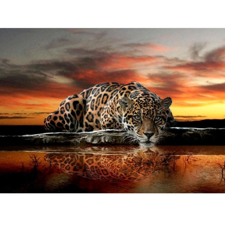 Leopard Reflection - GemPaint Kit | Bowlift