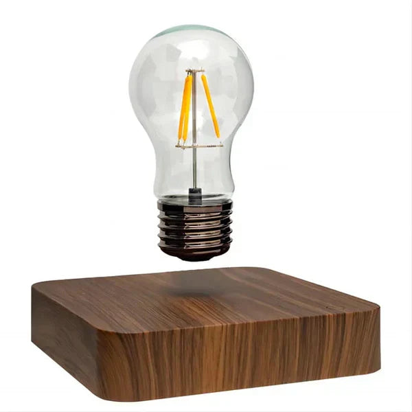 BowLift | Levitating Light Bulb with Walnut Wood Base - LevitaLux