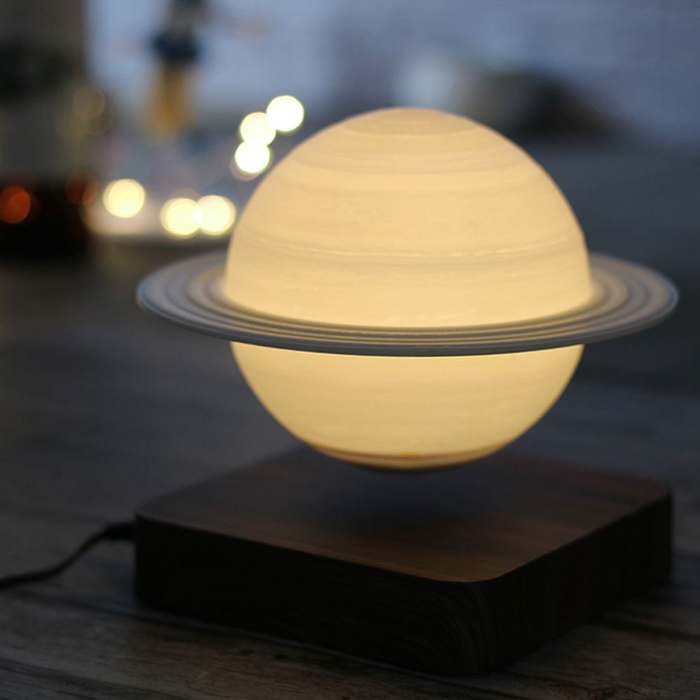 BowLift | SaturnGlow – Floating Design Lamp with 3D Print Technology