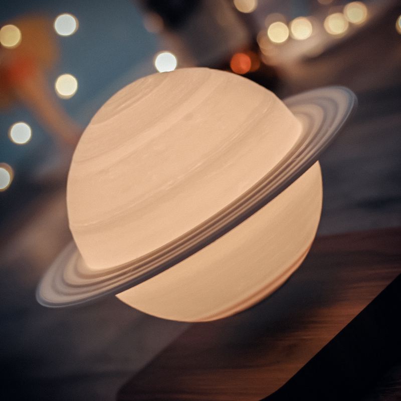 BowLift | SaturnGlow – Floating Design Lamp with 3D Print Technology
