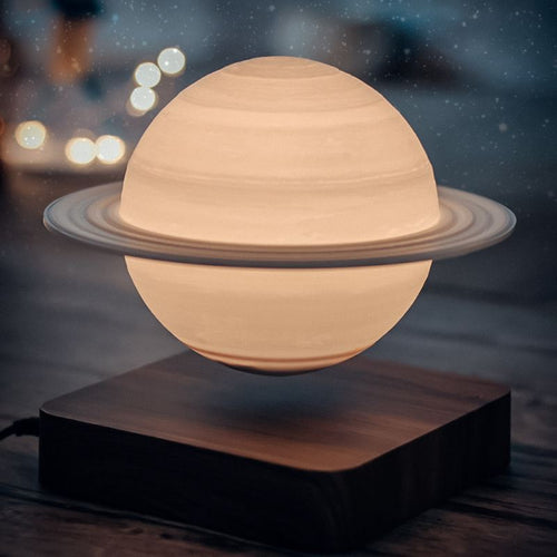 BowLift | SaturnGlow – Floating Design Lamp with 3D Print Technology