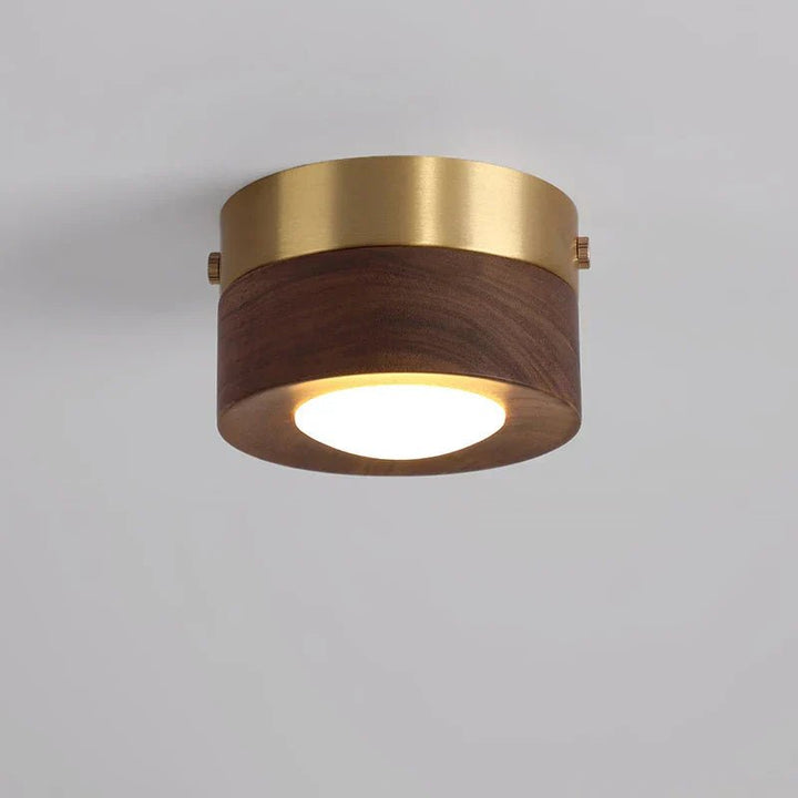 BowLift LignaShine Wooden Flush Mount Ceiling Light