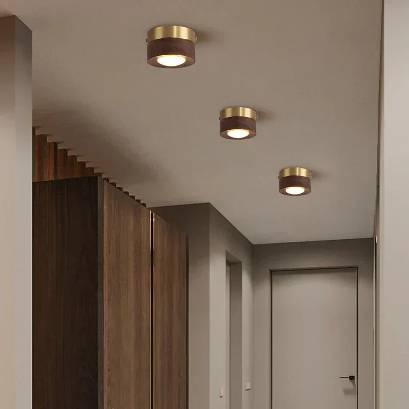 BowLift LignaShine Wooden Flush Mount Ceiling Light