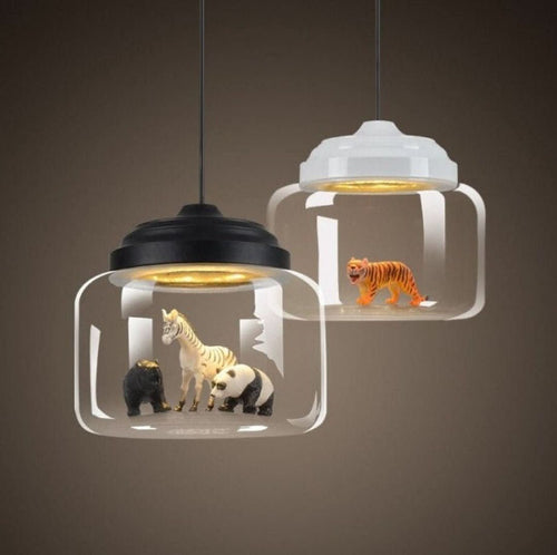BowLift | Smaller Zoo | Pendant lamp with glass shade