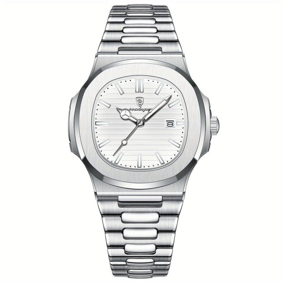 BowLift | Men’s Stainless Steel Quartz Wristwatch with Date