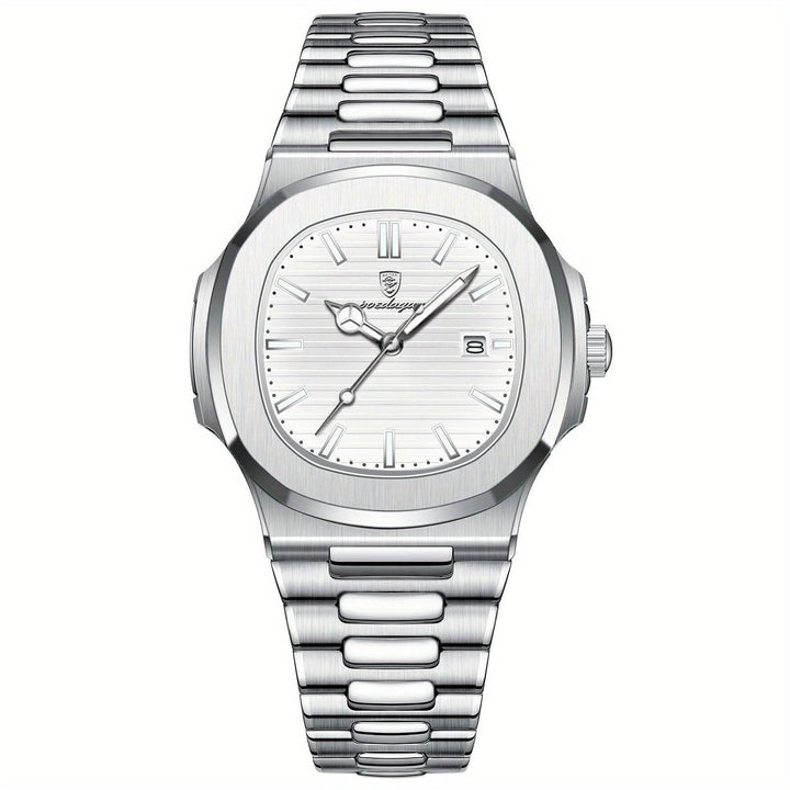 BowLift | Men’s Stainless Steel Quartz Wristwatch with Date
