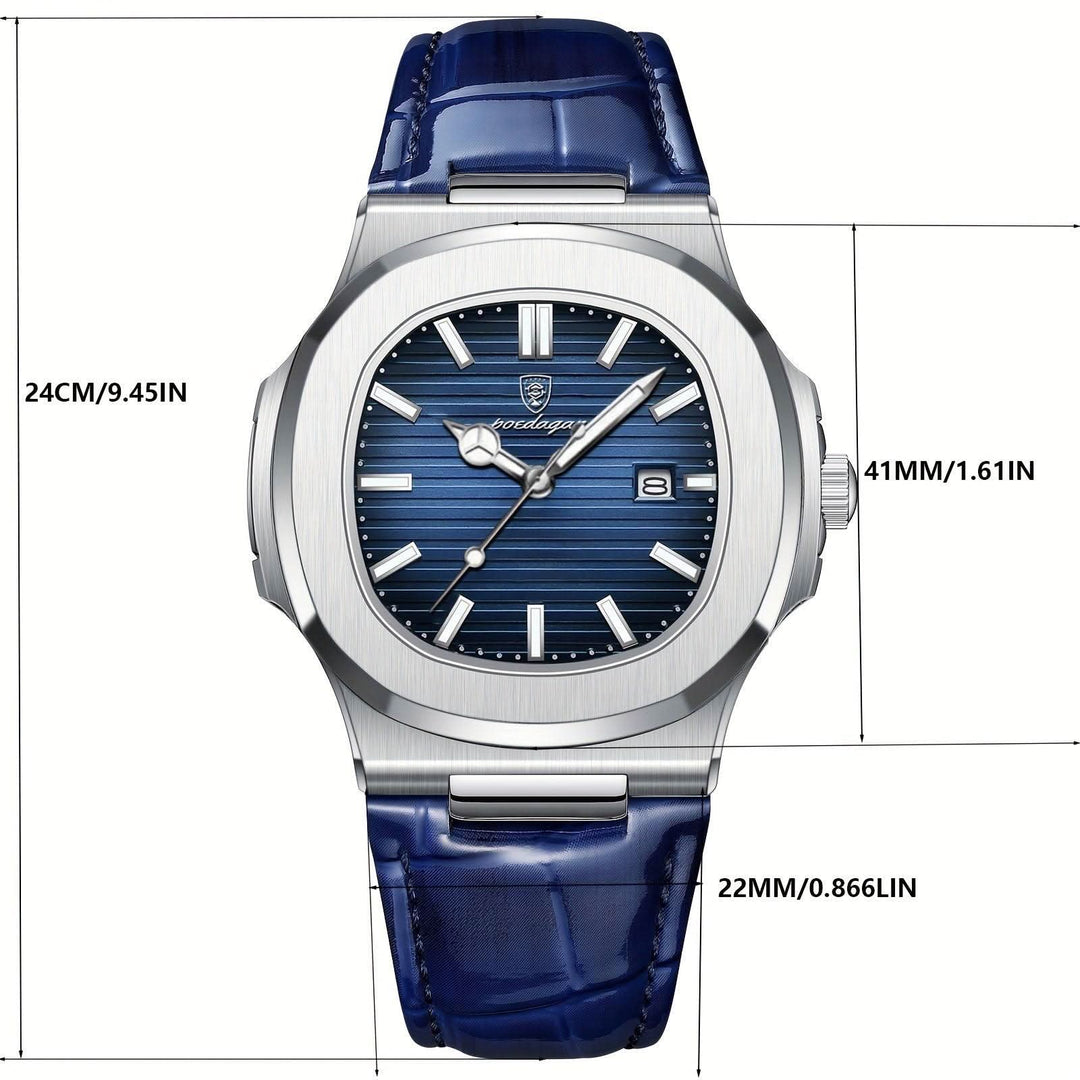 BowLift | Men’s Stainless Steel Quartz Wristwatch with Date