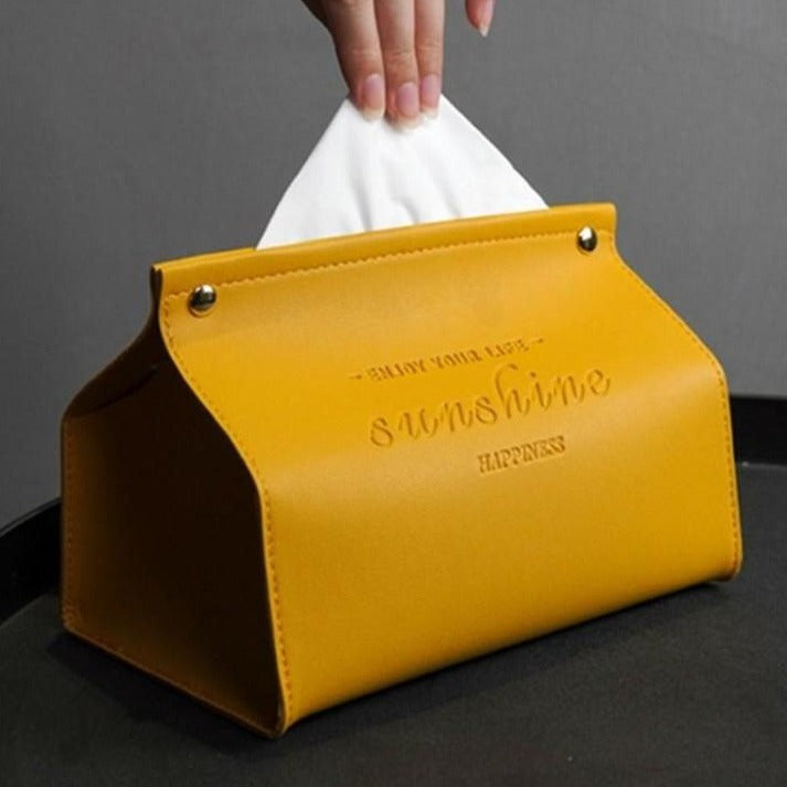 BowLift | Logan Faux Leather Tissue Box