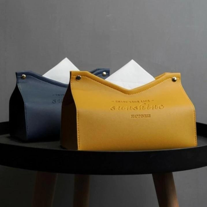 BowLift | Logan Faux Leather Tissue Box