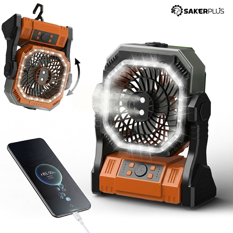 Rechargeable Outdoor Camping Fan Light | Bowlift