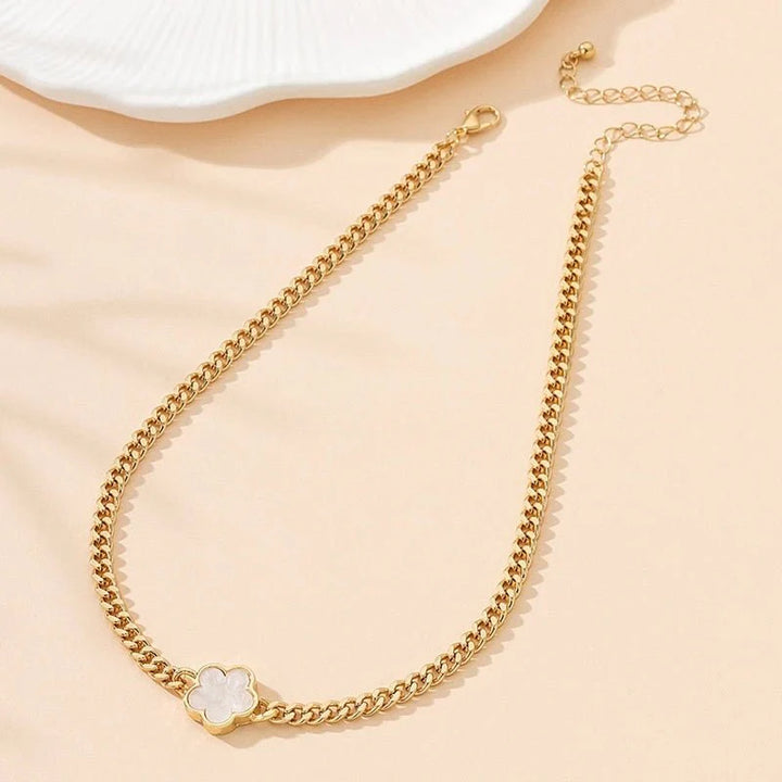 BowLift | Lucky Clover Cuban Chain Necklace and Bracelet Set
