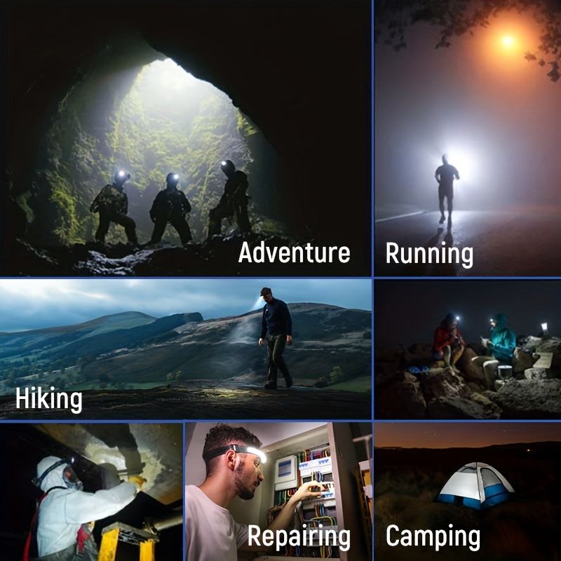 BowLift | LED Headlamp 230º with Adjustable Brightness and Lightweight Design for Camping, Hiking, and Outdoor Activities