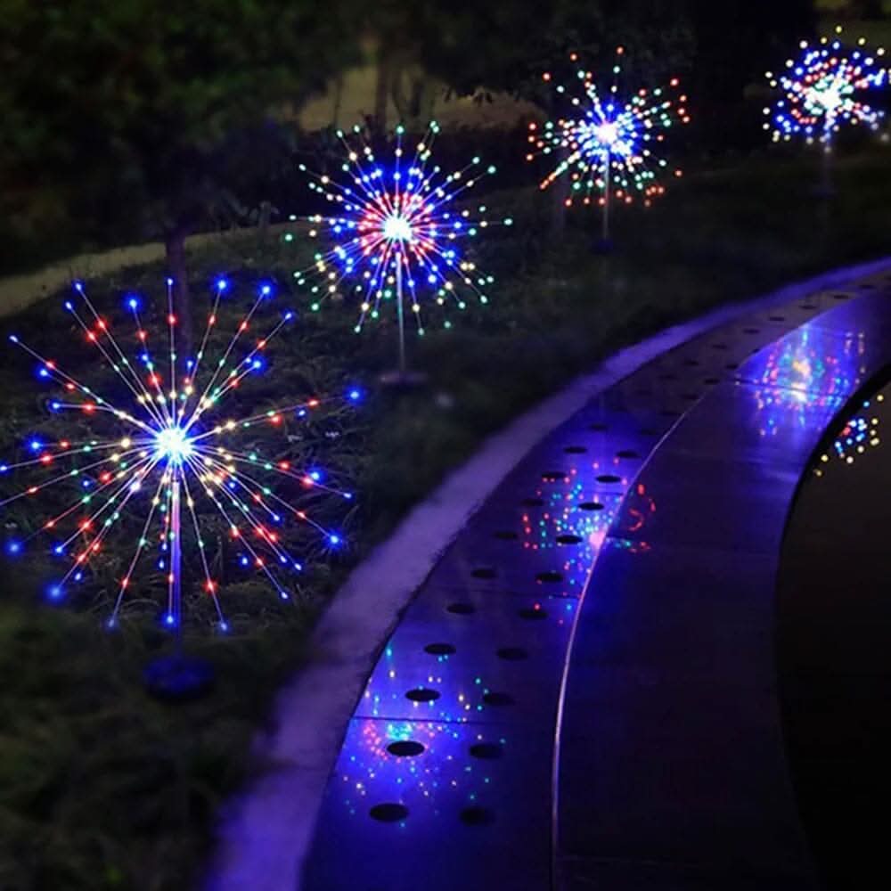BowLift | Elegant LED firework lights for outdoor areas, IP65, solar-powered lighting