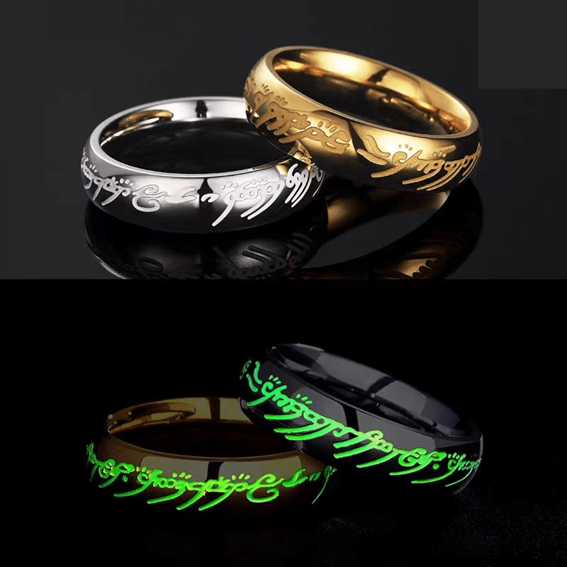 BowLift | Luminous Engraved Ring – Glow-in-the-Dark Jewelry for Positivity & Happiness