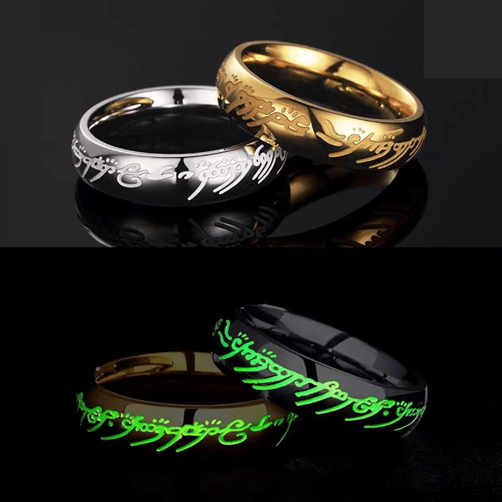 BowLift | Luminous Engraved Ring – Glow-in-the-Dark Jewelry for Positivity & Happiness