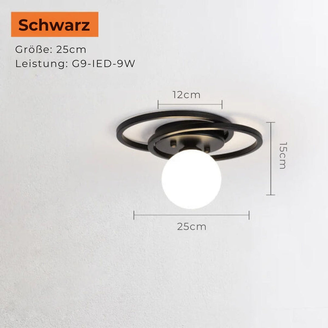 BowLift | LumiNoble | Timeless ceiling light with golden LED ball design