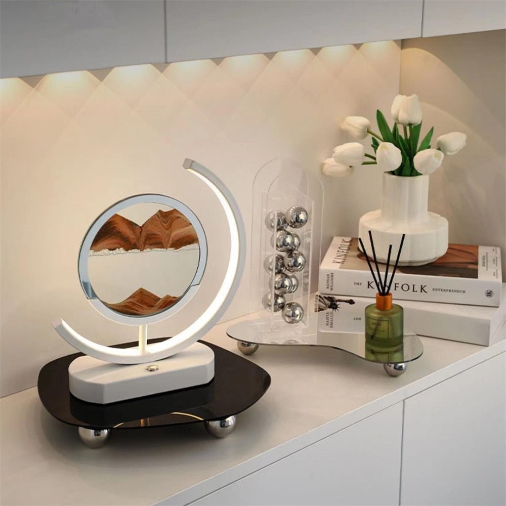 BowLift | LUMISAND – 3D LED Flowing Sand Art Table Lamp with USB Charging