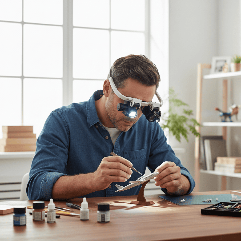 BowLift | LUMIVISOR – Adjustable LED Magnifying Glasses with 8x–23x Zoom