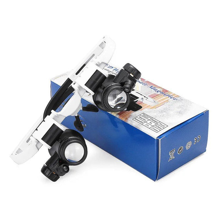 BowLift | LUMIVISOR – Adjustable LED Magnifying Glasses with 8x–23x Zoom