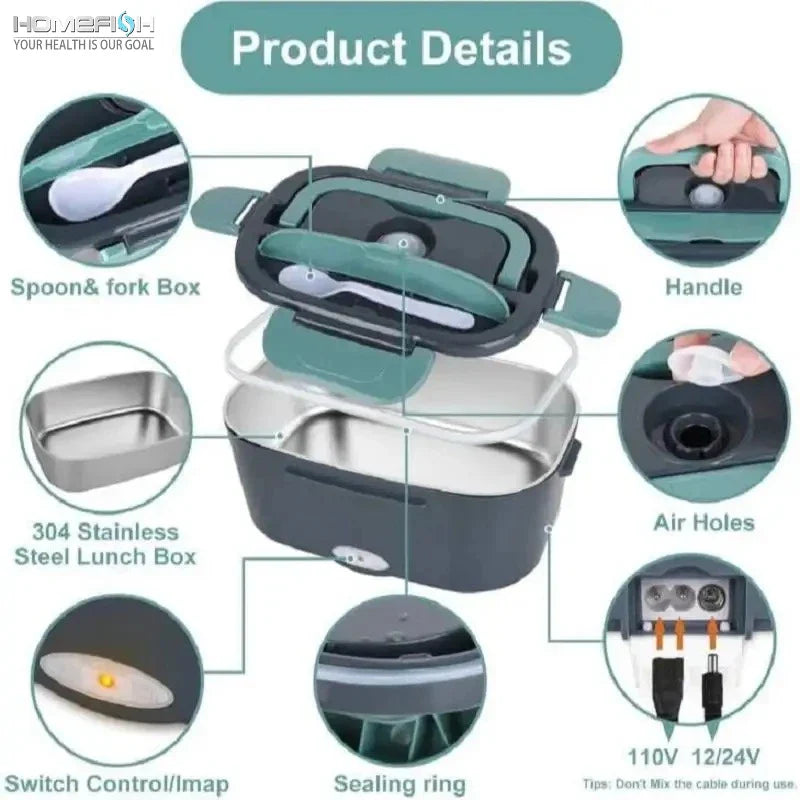 BowLift | Electric Heating Stainless Steel Lunch Box