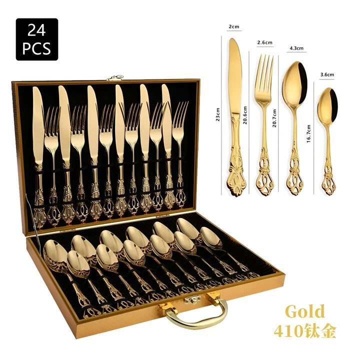 BowLift | Luxe 24-Piece Cutlery Set - RoyalCutlery