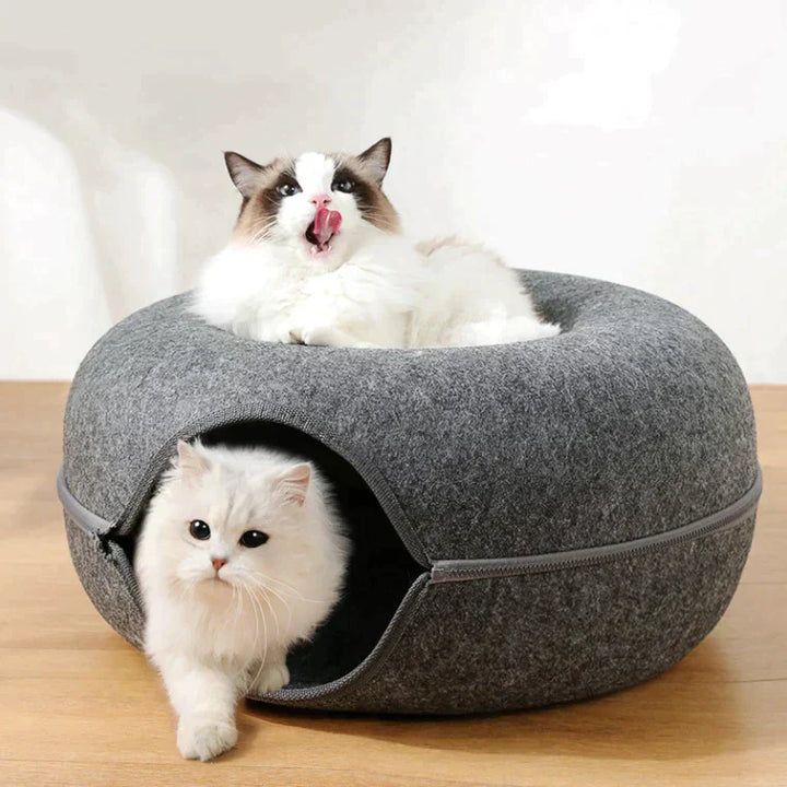 Luxe Cat Bed and Playhouse - WhiskerNest Bowlift