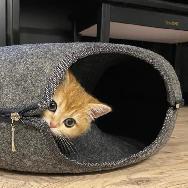 Luxe Cat Bed and Playhouse - WhiskerNest Bowlift